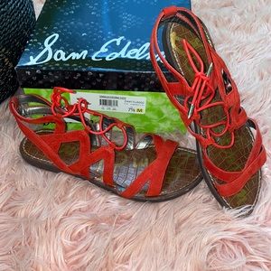 ❤️ 🏆🎉HOST PICK🏆🎉Sam Edelman Gemma sandals -Sz 7.5 blood orange